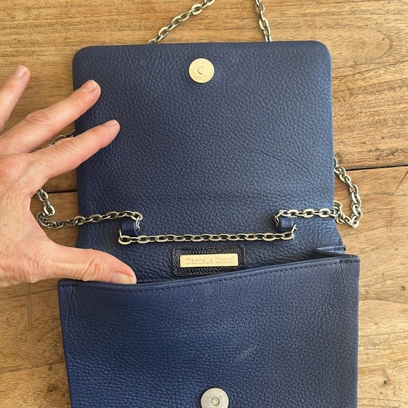 ✨ Daniella Ortiz Crossbody/Clutch – Lizard & Royal Blue Leather - Picture 6 of 9